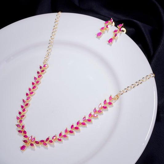 Necklace - Pink Delight Necklace Set - Opal Touch