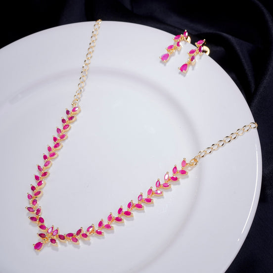 Necklace - Pink Delight Necklace Set - Opal Touch