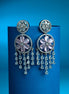Pink Stone American Diamond Dangler Earrings - Opal Touch