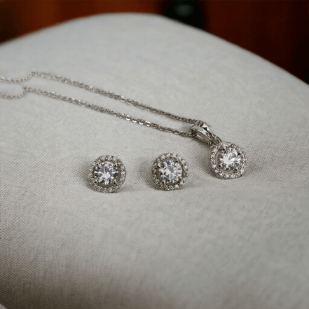 Opal Touch - Playful Rhodium Locket Set with Star Charm - Locket Set