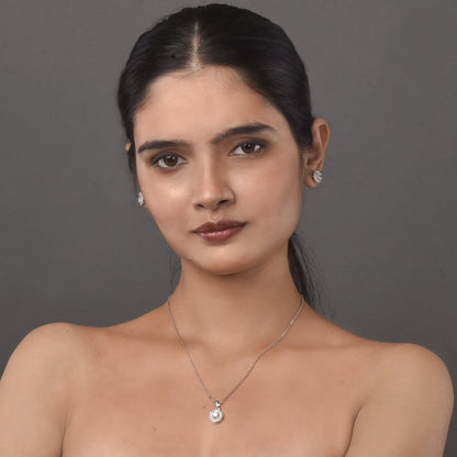 Opal Touch - Playful Rhodium Locket Set with Star Charm - Locket Set