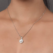 Opal Touch - Playful Rhodium Locket Set with Star Charm - Locket Set