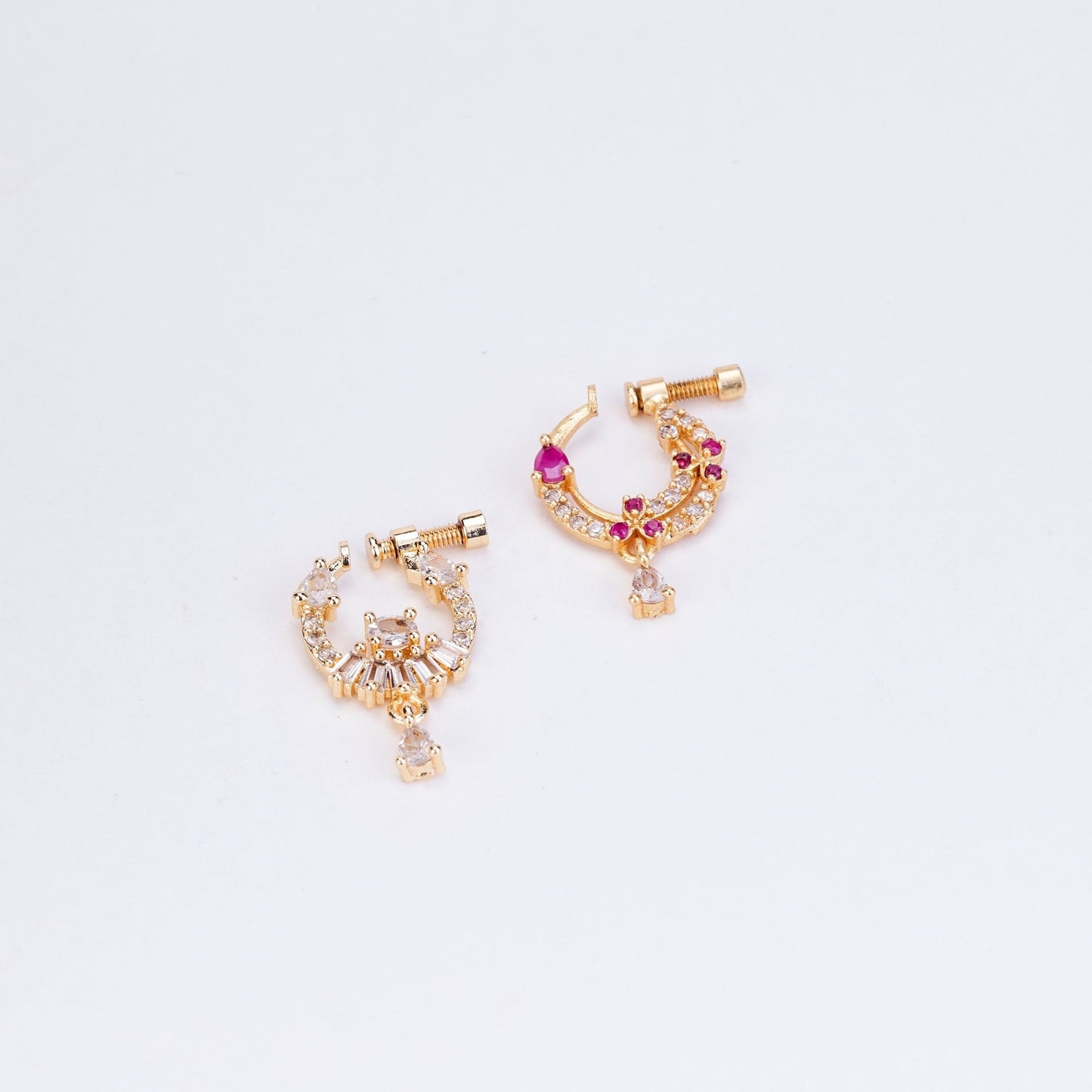 Nose Pin - Pleasurable Gold Plated Combo Nose Pin - Opal Touch