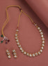 Necklace - Polki Gold Plated Necklace Set - Opal Touch
