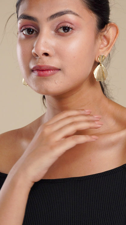 Scallop Gold Plated Earrings