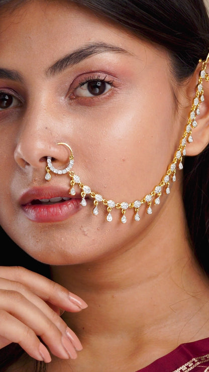 Ivory Elegance Nose Pin