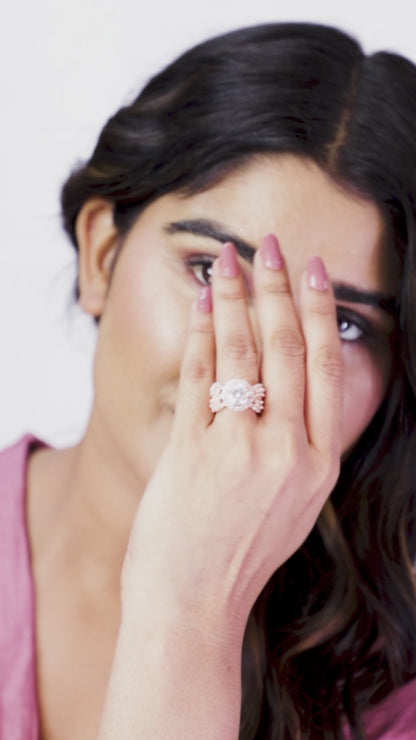 Women showing Marquise Cluster Ring