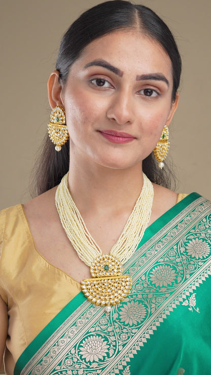Chandra-Mukuta Gold Plated Necklace Set