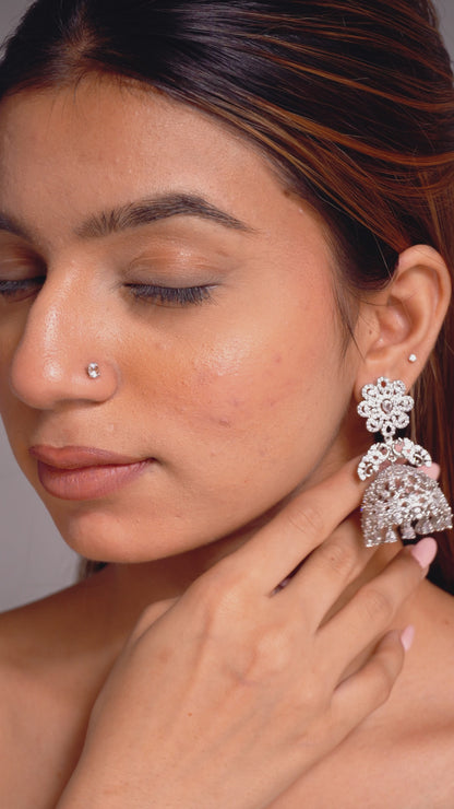 Frosted Flower Jhumka