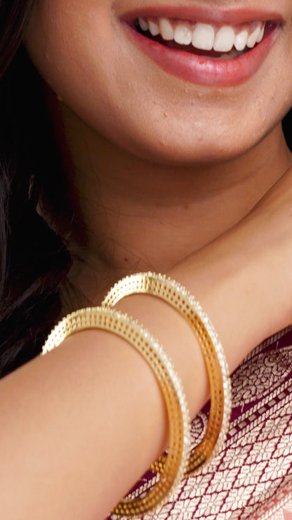 Regalia Wraps Gold Plated Bangles
