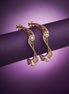 Opal Touch - Pristine Curly Studded Gold Bangles (Pack of 2) - Bangles