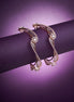 Opal Touch - Pristine Curly Studed Rose Gold Bangles (Pack of 2) - Bangles