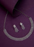Necklace - Priyaasi Rhodium AD Neklace - Opal Touch