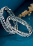 Opal Touch - Pure Elegance Rhodium Bangles Set (Pack of 2) - Bangles