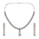 Opal Touch - Pure Snow White Necklace in Rhodium - Necklace