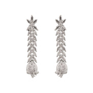 Opal Touch - Pure Snow White Necklace in Rhodium - Necklace