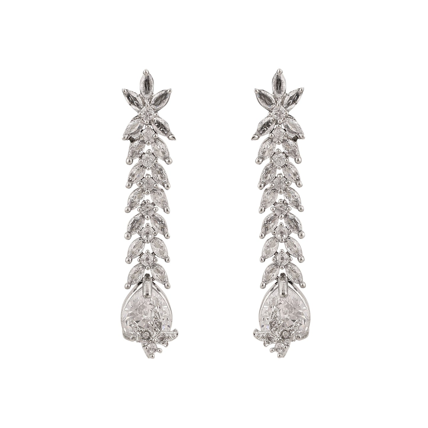 Opal Touch - Pure Snow White Necklace in Rhodium - Necklace