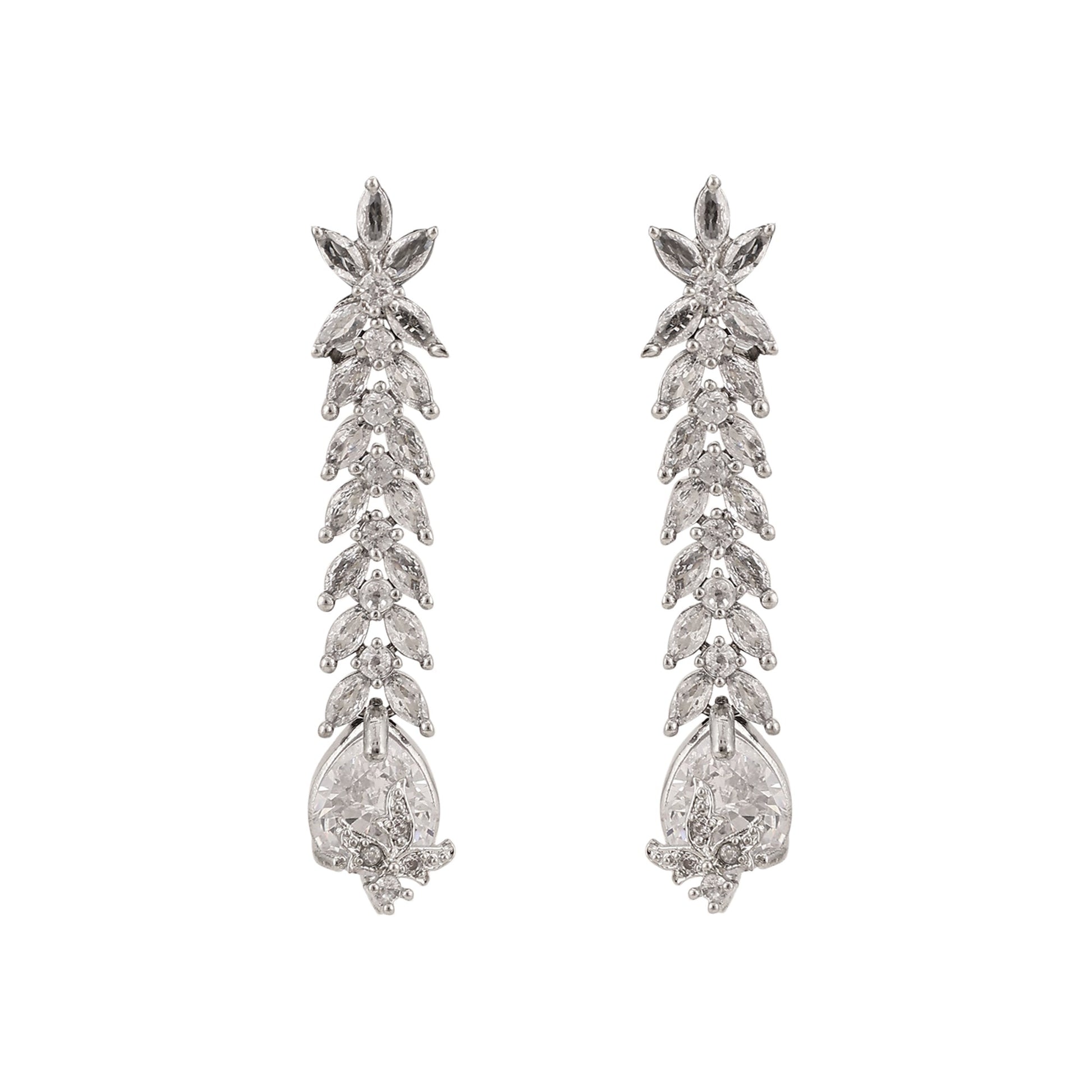 Opal Touch - Pure Snow White Necklace in Rhodium - Necklace