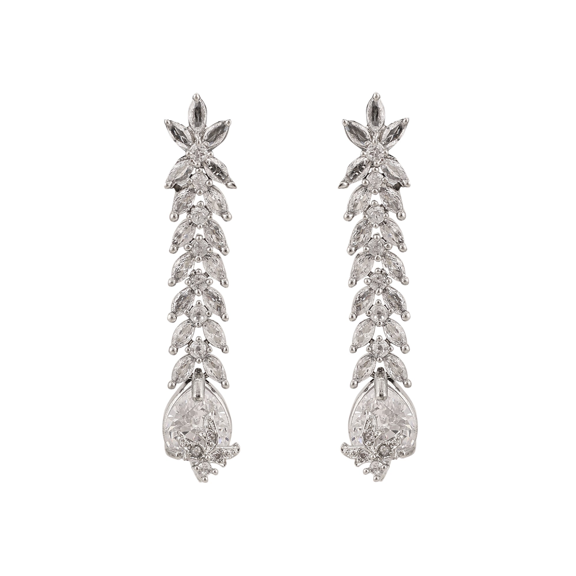 Opal Touch - Pure Snow White Necklace in Rhodium - Necklace