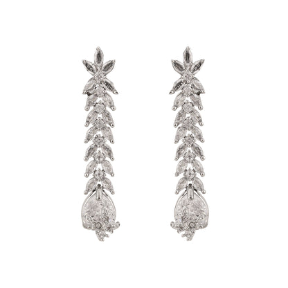 Opal Touch - Pure Snow White Necklace in Rhodium - Necklace