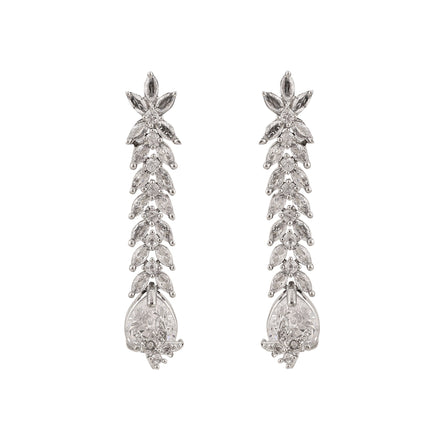 Opal Touch - Pure Snow White Necklace in Rhodium - Necklace