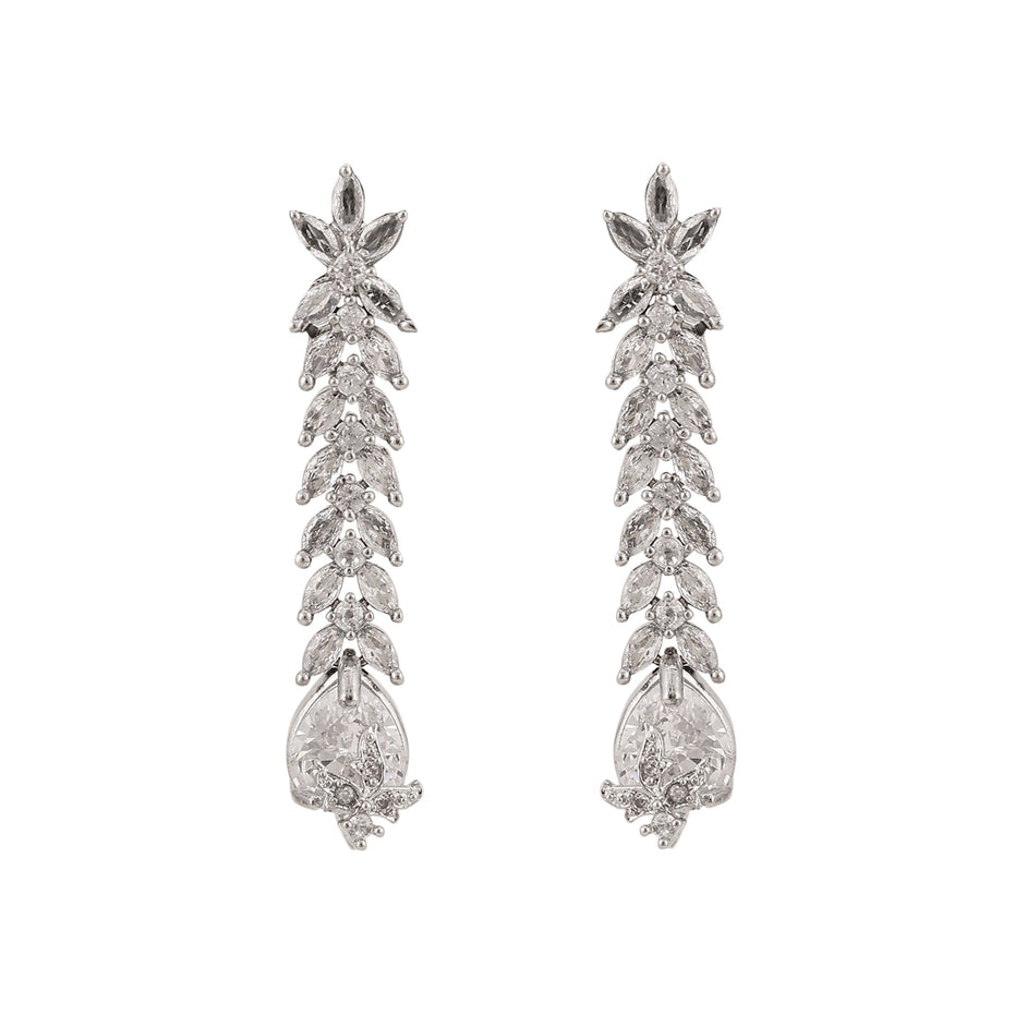 Opal Touch - Pure Snow White Necklace in Rhodium - Necklace