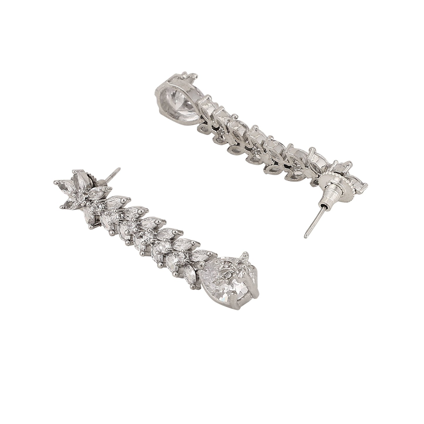 Opal Touch - Pure Snow White Necklace in Rhodium - Necklace