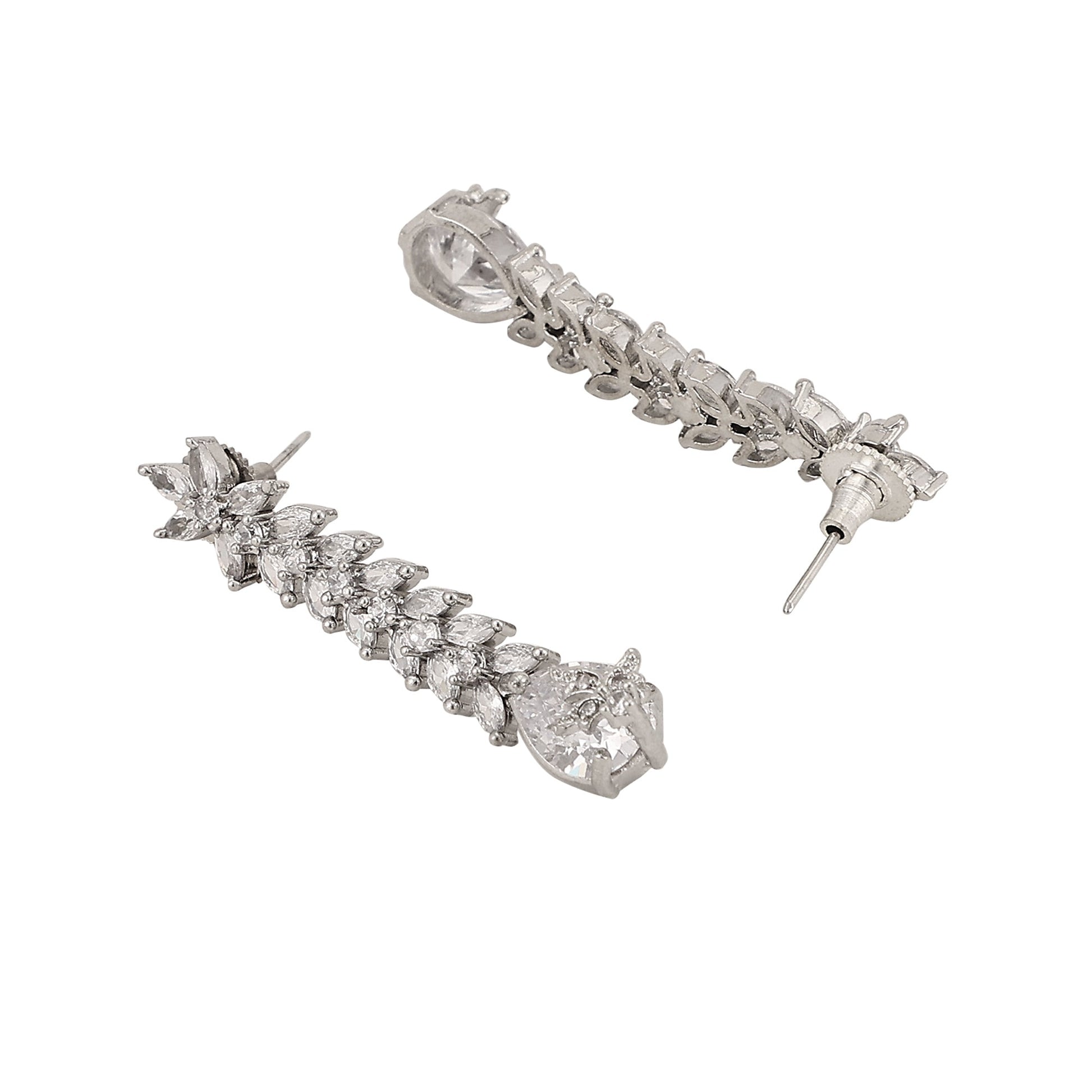 Opal Touch - Pure Snow White Necklace in Rhodium - Necklace