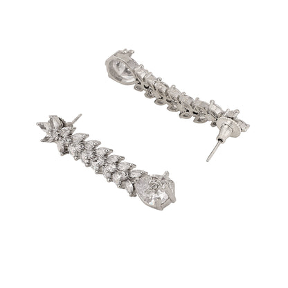 Opal Touch - Pure Snow White Necklace in Rhodium - Necklace