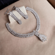 Opal Touch - Pure Snow White Necklace in Rhodium - Necklace