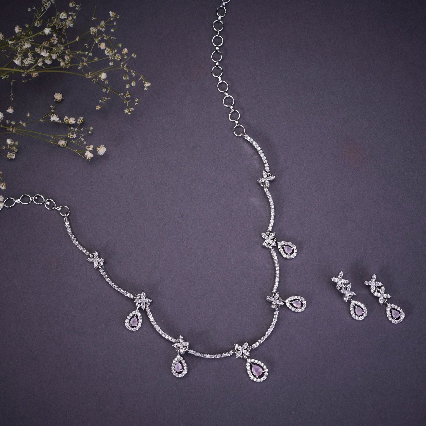 Opal Touch - Pure White Grace Necklace - Necklace