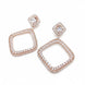 Pure White Rose Gold Earrings - Opal Touch