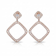 Pure White Rose Gold Earrings - Opal Touch