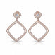 Pure White Rose Gold Earrings - Opal Touch