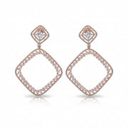 Pure White Rose Gold Earrings - Opal Touch