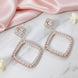 Pure White Rose Gold Earrings - Opal Touch