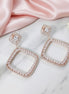 Pure White Rose Gold Earrings - Opal Touch
