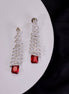 Earrings - Quirky Cascade Rhodium Plated Earrings - Opal Touch