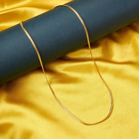 Chain - Radiance Flat Link Gold Plated Chain - Opal Touch