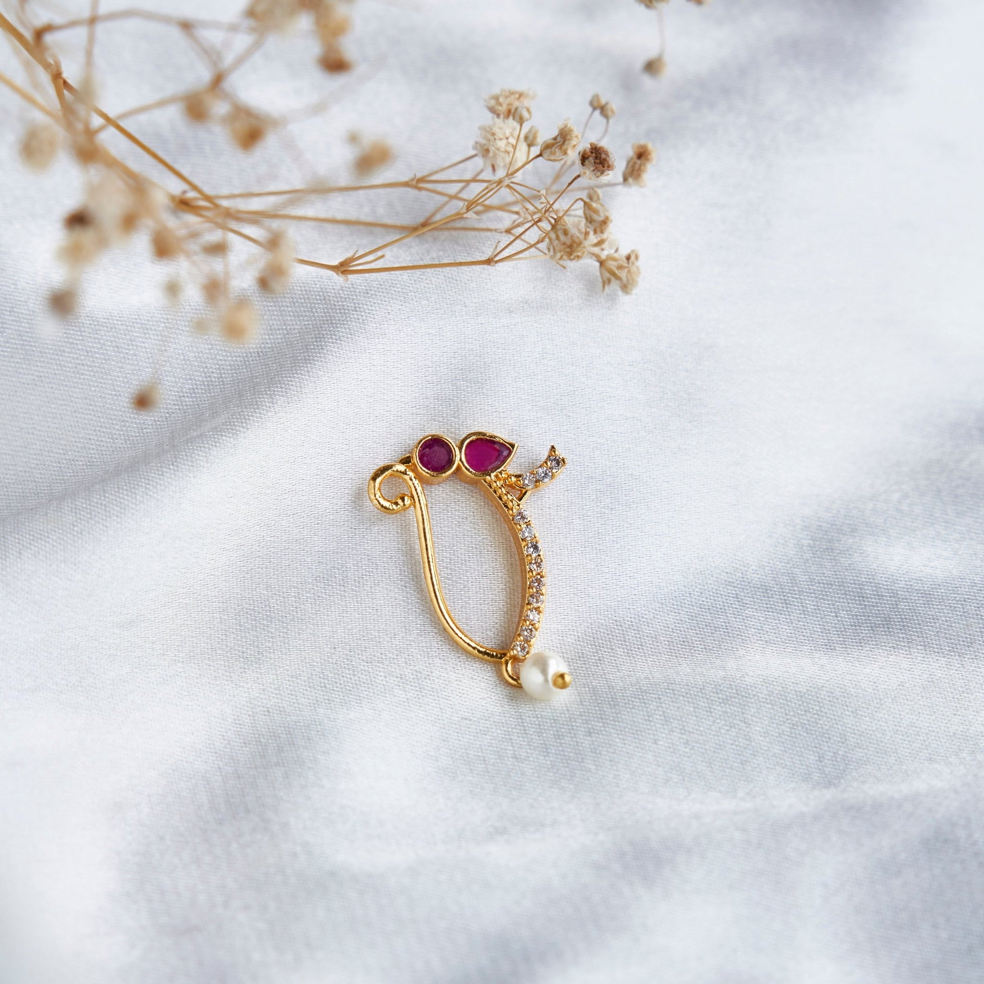 Nose Pin - Radiant Blossom Nose Pin - Opal Touch