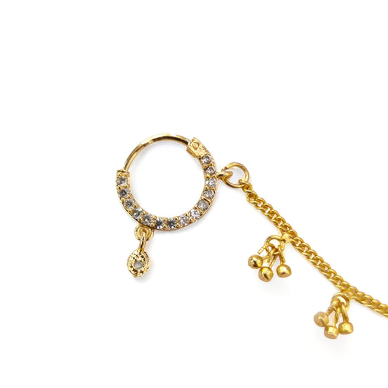 Nose Pin - Radiant Gold Elegance Nose Pin - Opal Touch