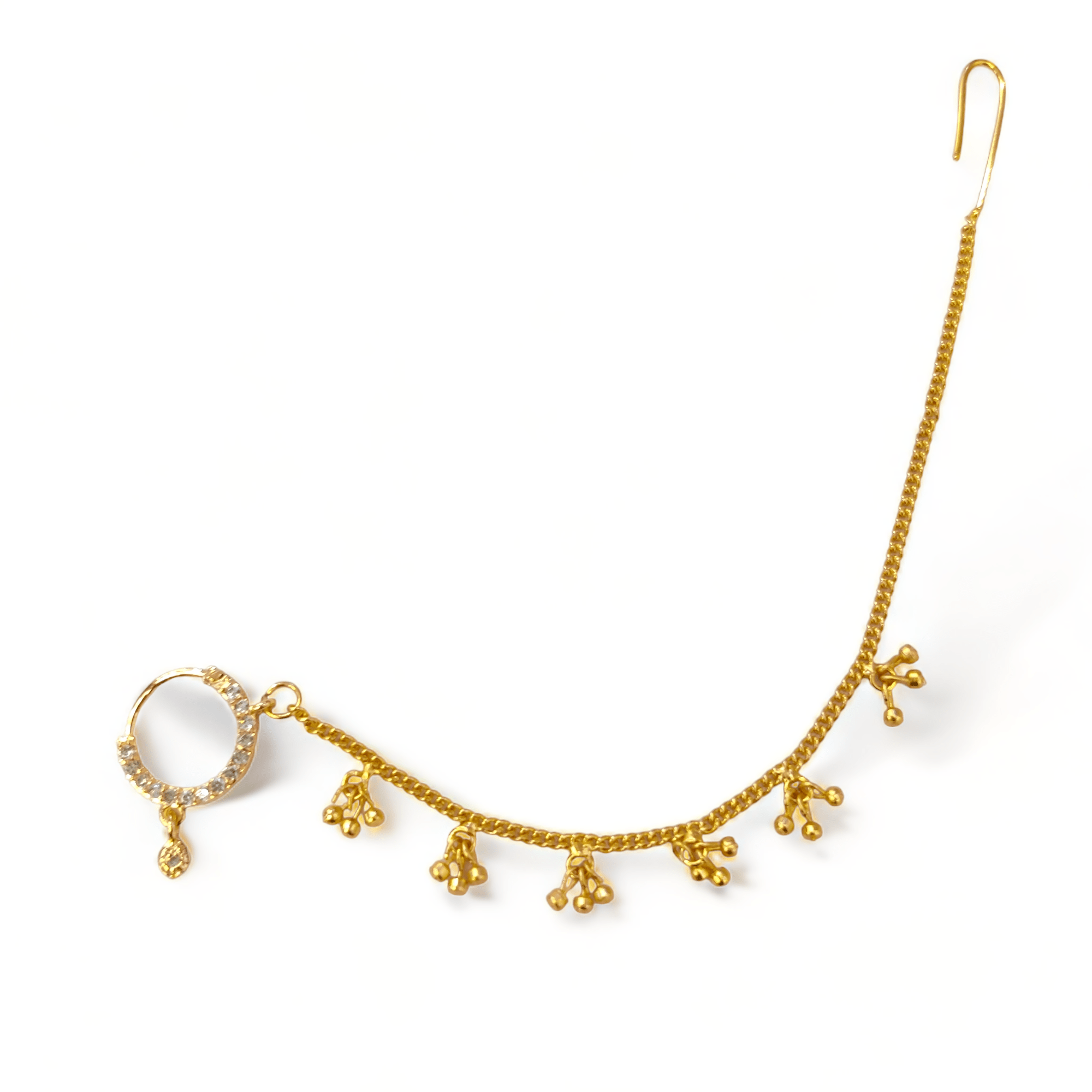 Nose Pin - Radiant Gold Elegance Nose Pin - Opal Touch