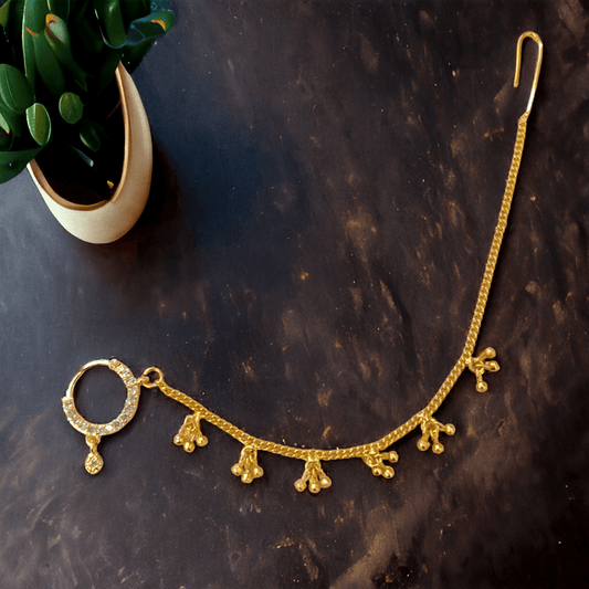 Nose Pin - Radiant Gold Elegance Nose Pin - Opal Touch