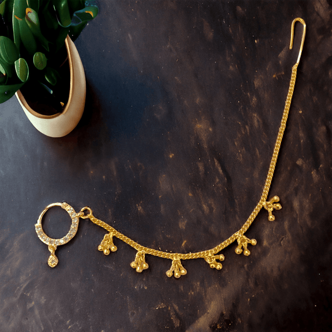 Nose Pin - Radiant Gold Elegance Nose Pin - Opal Touch