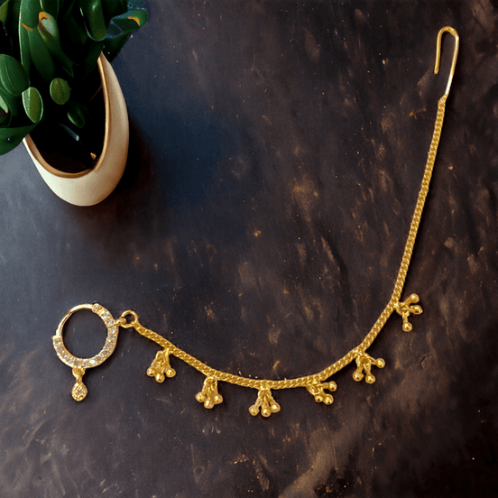 Nose Pin - Radiant Gold Elegance Nose Pin - Opal Touch