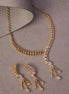 Necklace - Radiant Gold - Plated Necklace Set with Sparkling Teardrop - Opal Touch