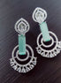 Opal Touch - Radiant Mint Green Rhodium Earrings - Earrings