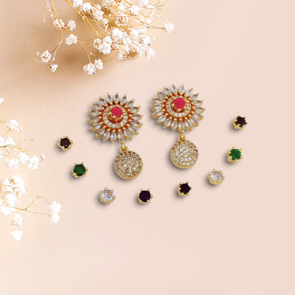 Opal Touch - Radiant Mosaic Glam Earrings - Earrings