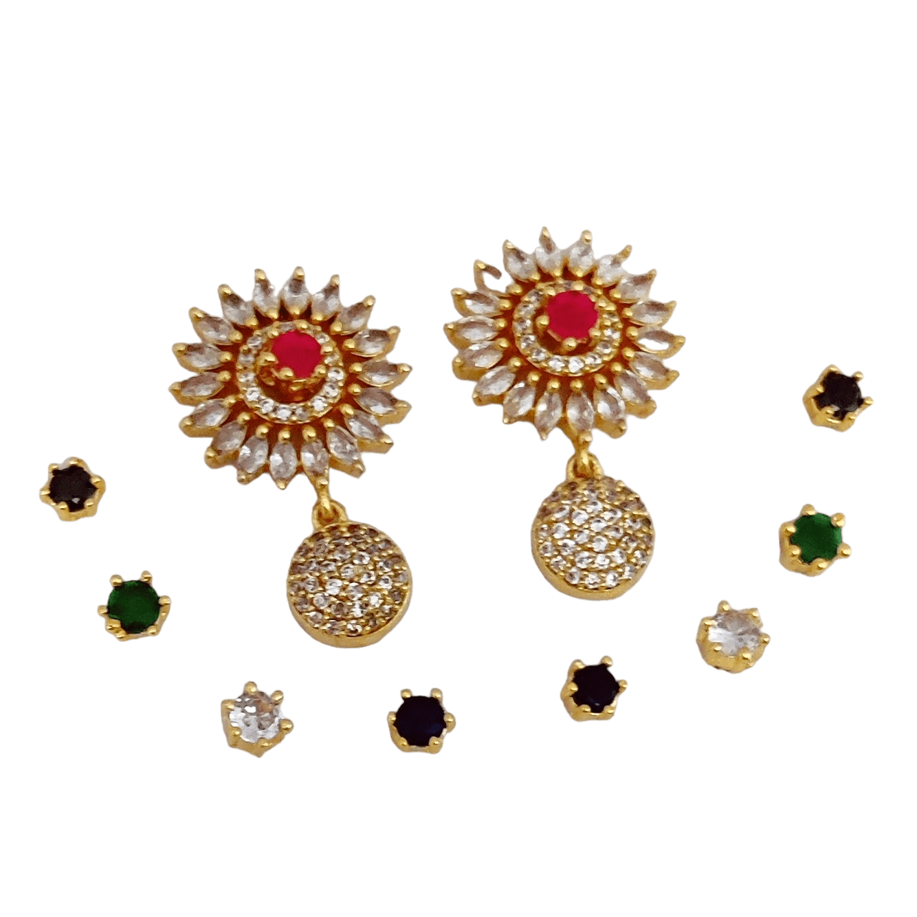 Opal Touch - Radiant Mosaic Glam Earrings - Earrings