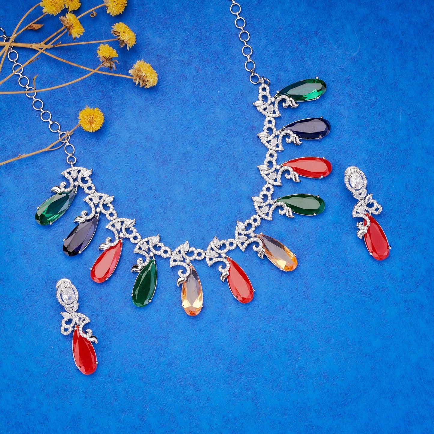 Opal Touch - Radiant Multicolor Necklace - Necklace